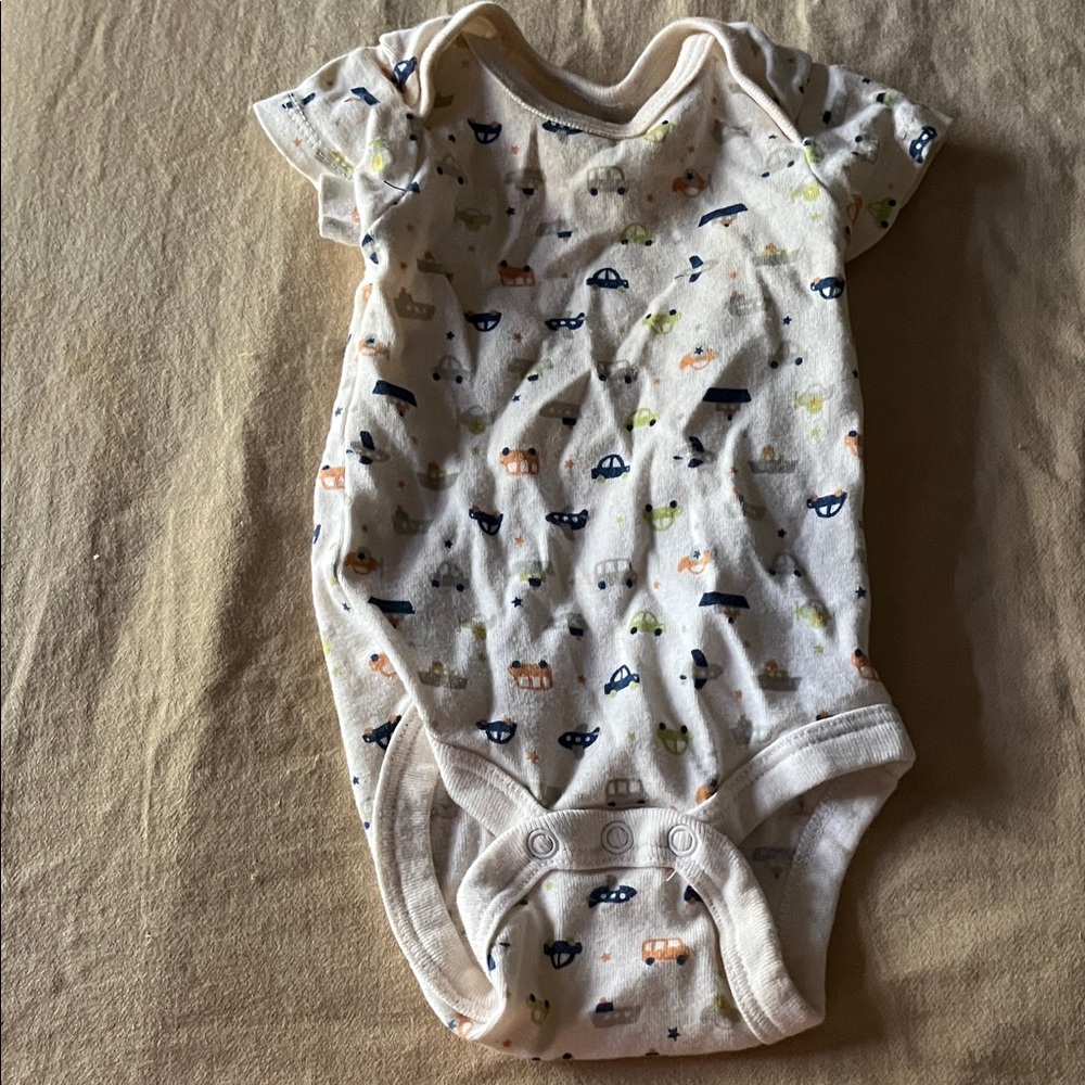 Garanimals White Bodysuit with Colorful Print